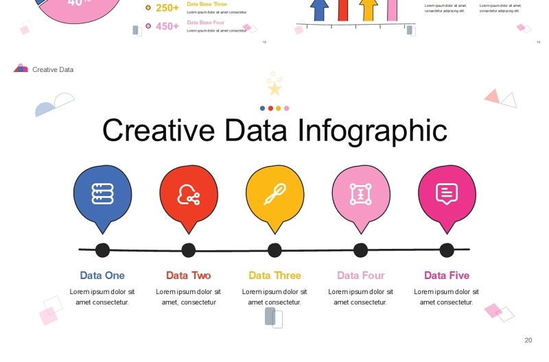 创意信息图表PPT模板Creative Data Infographic - Presentation Template