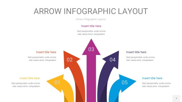 彩色箭头PPT信息图表1