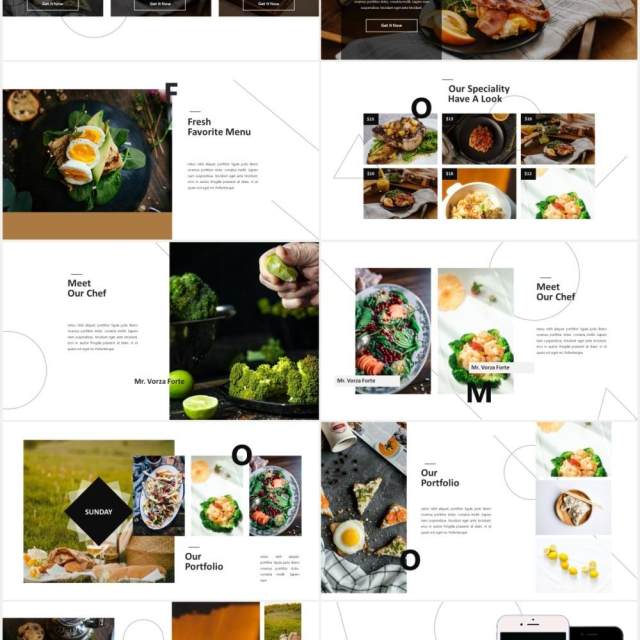 餐饮美食图片展示PPT模板Hylos Powerpoint Template 餐饮美食图片展示PPT模板Hylos Powerpoint Template