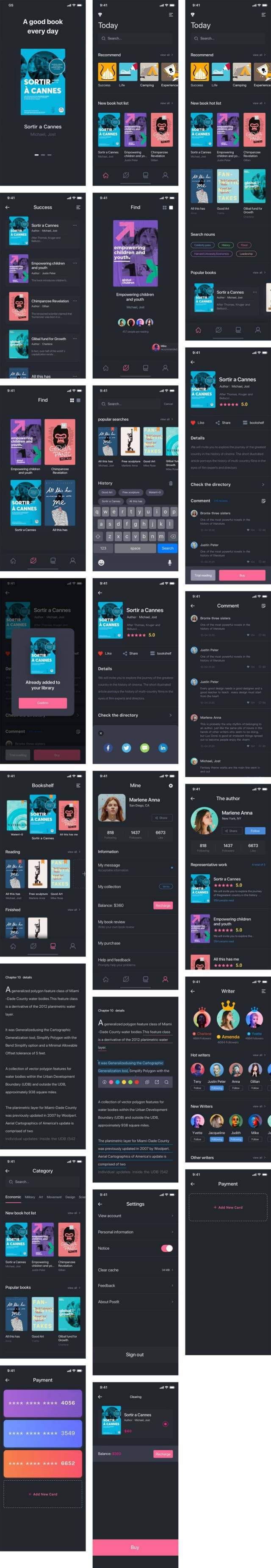 PostIt 阅读类应用界面 PostIt 阅读类应用界面