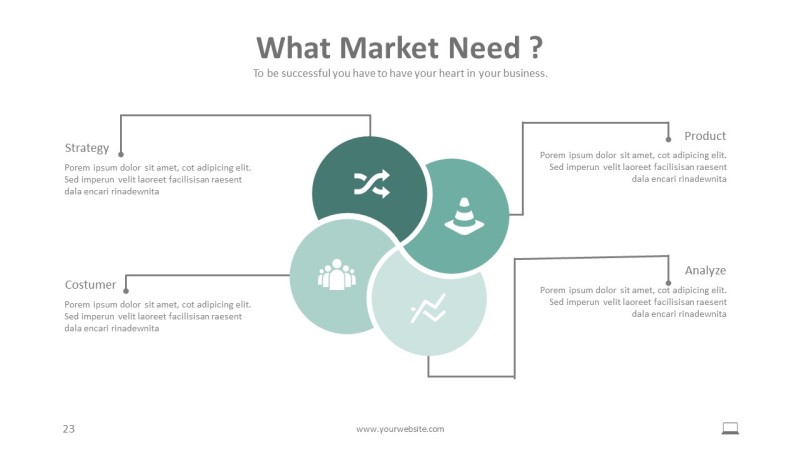 淡绿色信息可视化PPT图表23