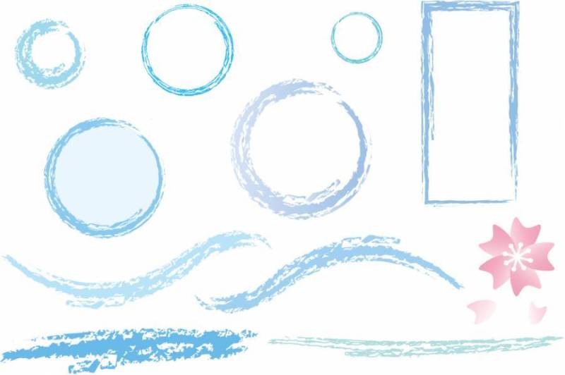 樱花和淡蓝色的框架