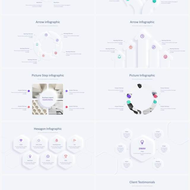 2023简洁3D立体圆形结构流程图表PPT素材 2023简洁3D立体圆形结构流程图表PPT素材