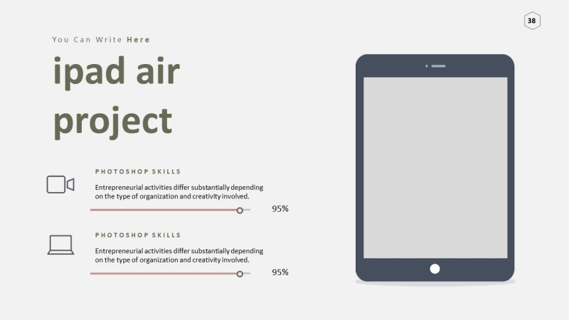 灰色样机展示PPT信息可视化图表38