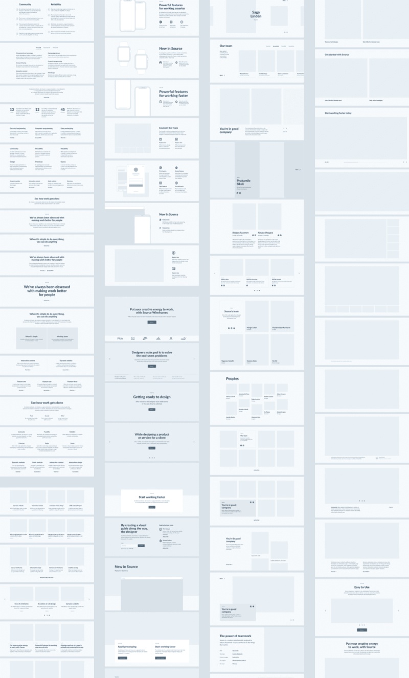 1000 +布局桌面和移动,来源线框套件 1000 +布局桌面和移动,来源线框套件