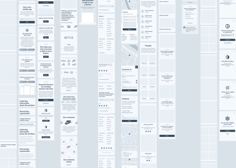 1000 +布局桌面和移动,来源线框套件 1000 +布局桌面和移动,来源线框套件