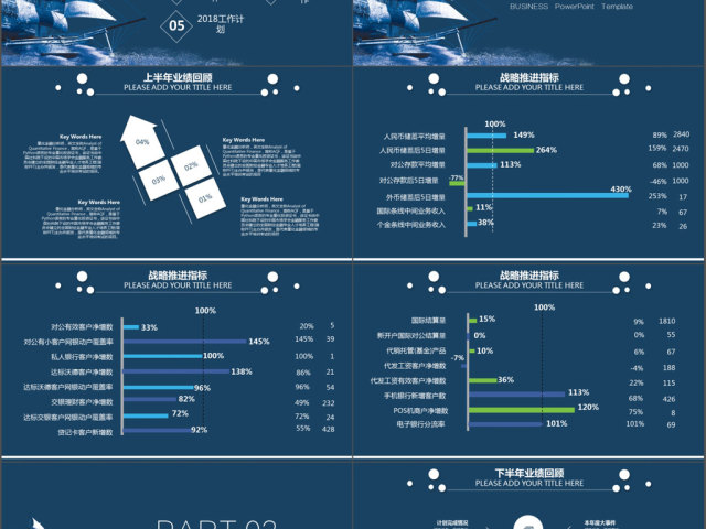 大气冲风破浪年终总结PPT模板