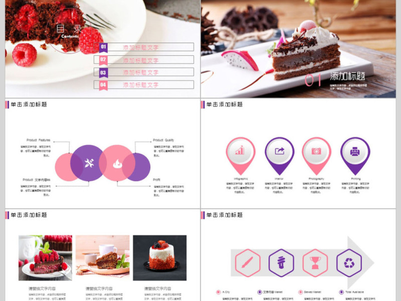 甜品冰淇淋营销策划宣传推广ppt模板