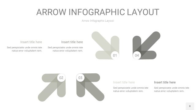 灰色箭头PPT信息图表8