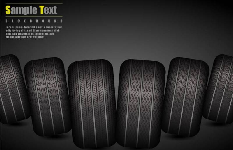 矢量充气轮胎模板