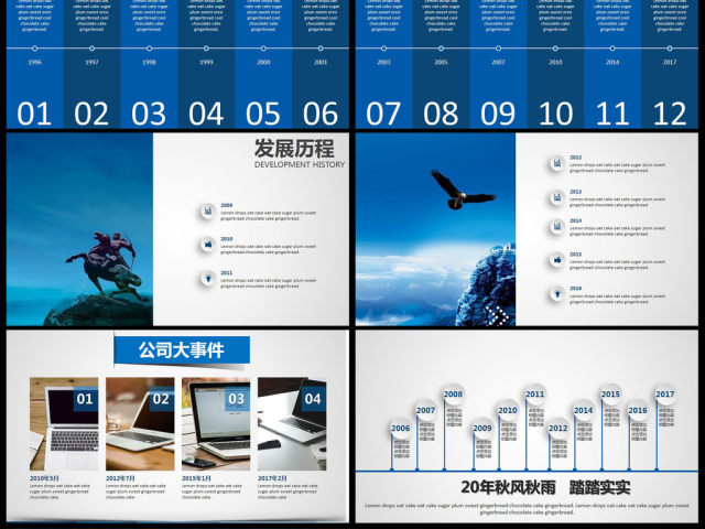 企业发展历程公司大事记PPT模板