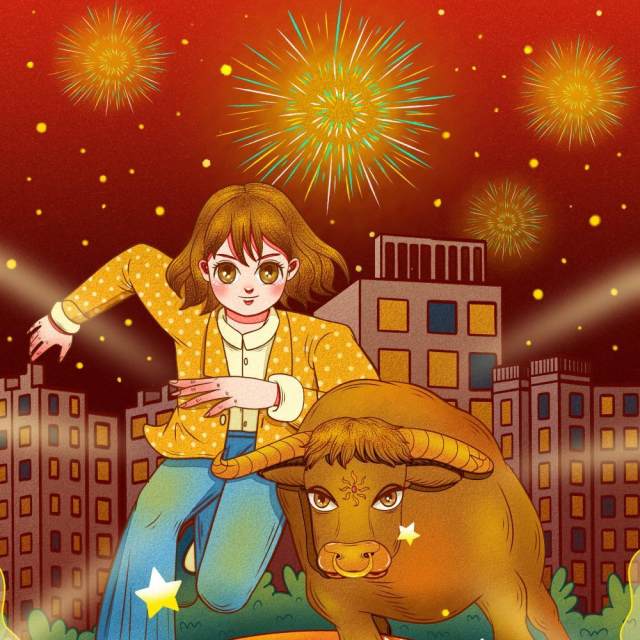 新年元旦2021跨年人物插画PSD设计素材16 新年元旦2021跨年人物插画PSD设计素材16