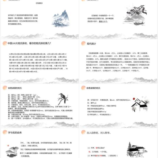 部编版高中语文必修二姓氏源流与文化寻根课件PPT模板 部编版高中语文必修二姓氏源流与文化寻根课件PPT模板