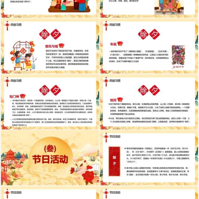 黄色中国风虎年春节习俗介绍PPT动态模板 黄色中国风虎年春节习俗介绍PPT动态模板