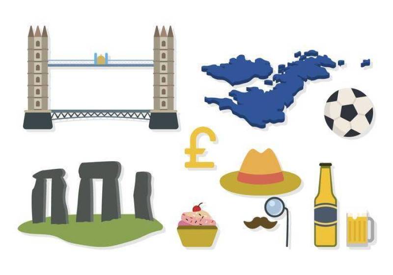 平英国元素矢量