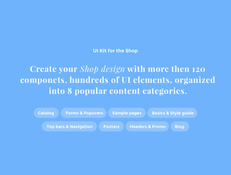 为商店精心打造的UI套件，SHOPMATE