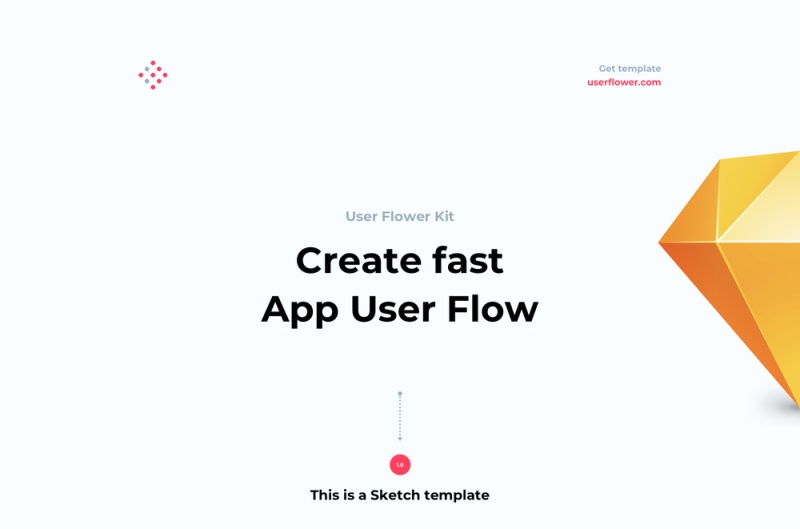 在Sketch，User Flower Kit中创建快速App用户流程