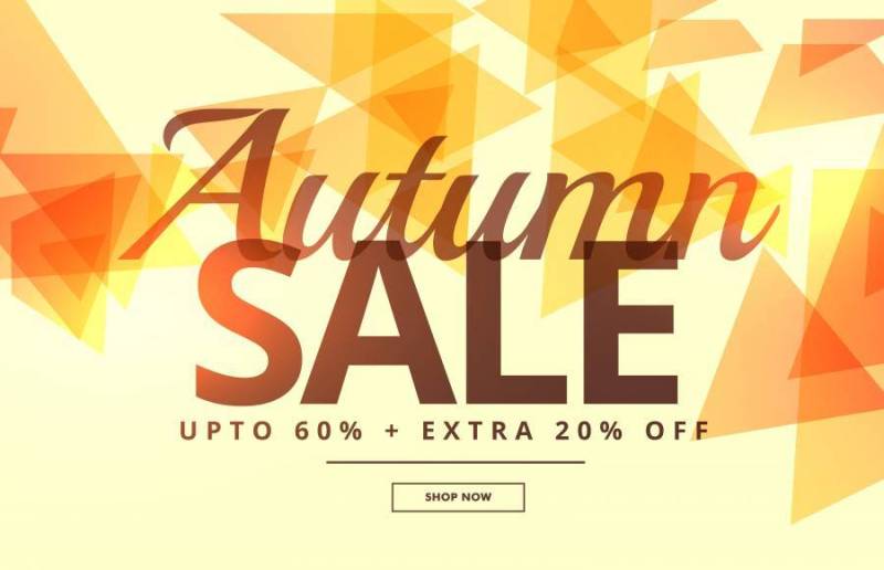 季节性秋季销售横幅海报模板设计