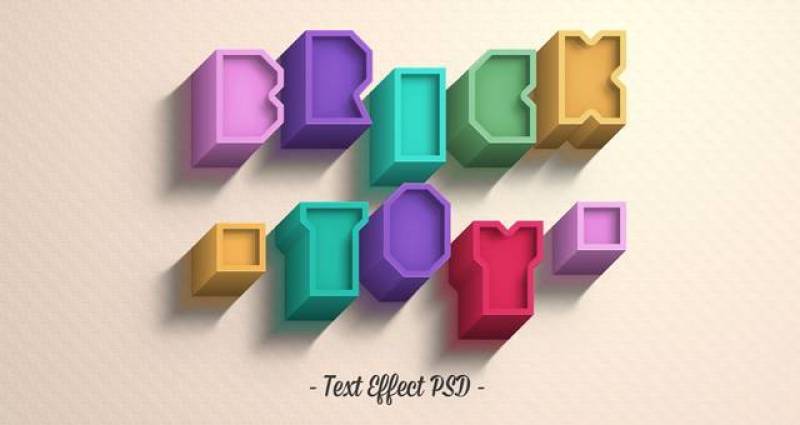 Psd砖玩具文字效果