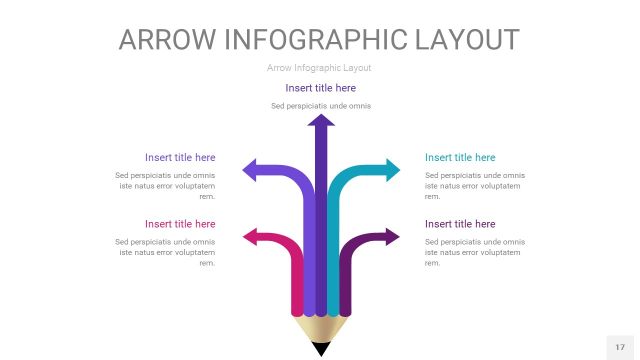 紫色系箭头PPT信息图表17