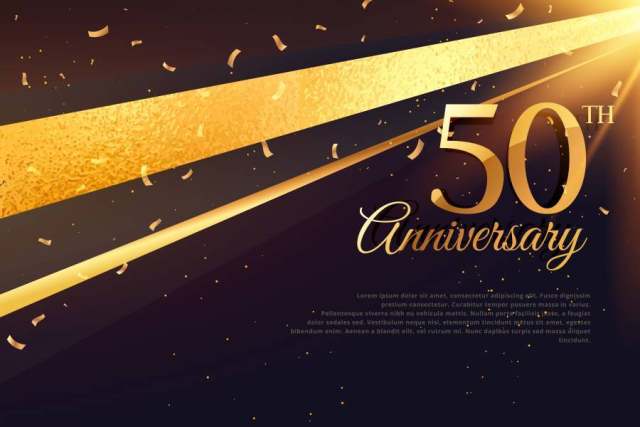 50周年庆典卡模板