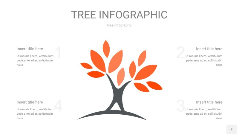 橘红色树状图PPT图表7