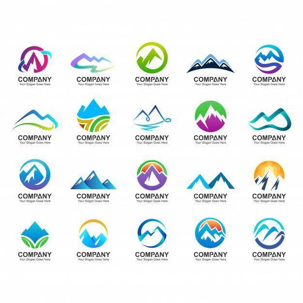 山徽标设计集合,自然图标,抽象山标志集矢量素材下载 山徽标设计集合,自然图标,抽象山标志集矢量素材下载