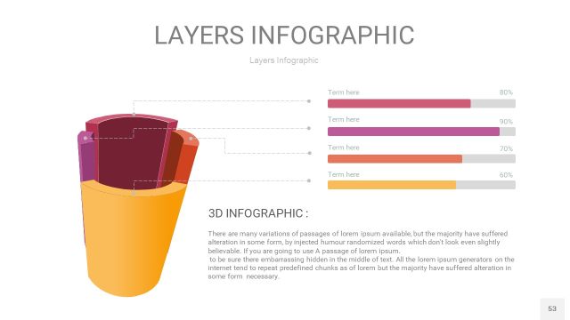 粉黄色3D分层PPT信息图53 粉黄色3D分层PPT信息图53