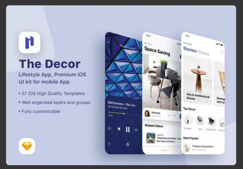 装饰、生活方式应用程序The Decor, Lifestyle App