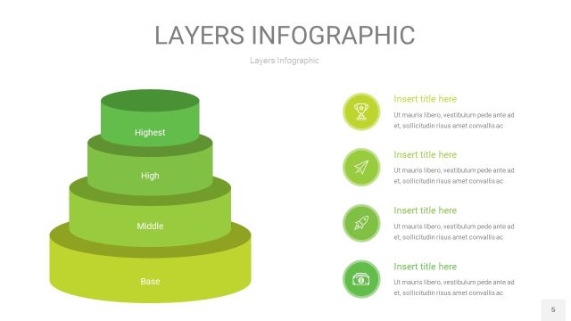 嫩绿色3D分层PPT信息图5