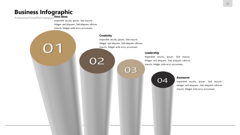 咖啡色信息可视化PPT图表29