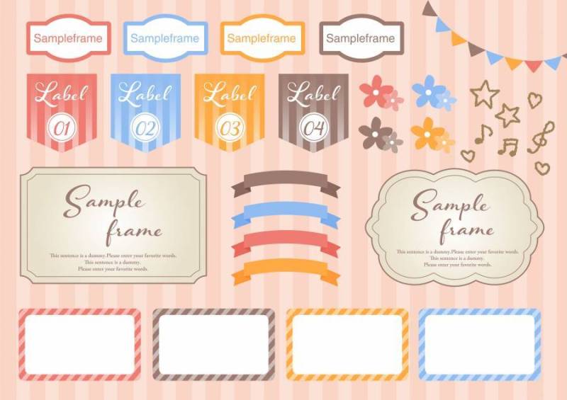 设置材料可爱的标签