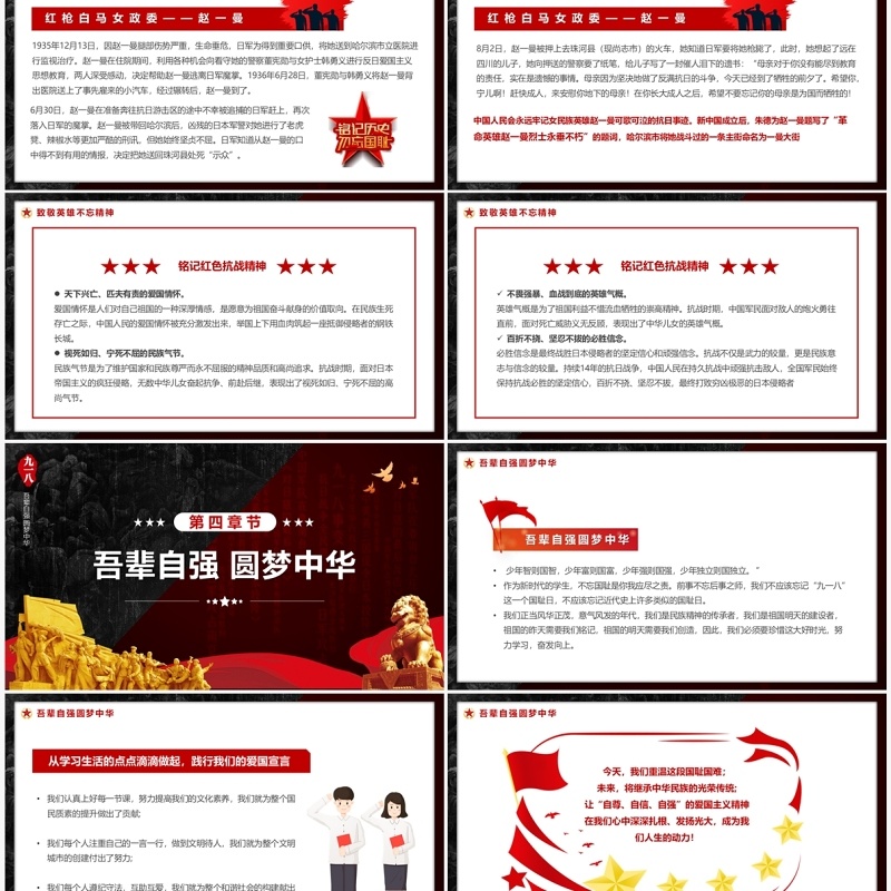 铭记历史勿忘国耻九一八事变PPT模板