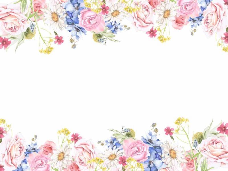 花框架161 - 玫瑰和飞燕草的花框架