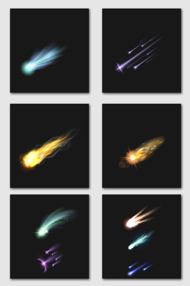 流星光效矢量素材 流星光效矢量素材