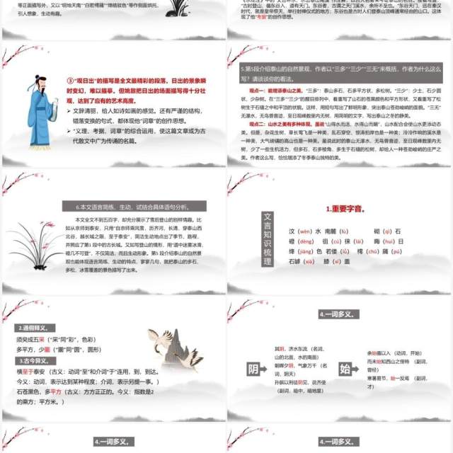 部编版高中语文必修一登泰山记课件PPT模板 部编版高中语文必修一登泰山记课件PPT模板