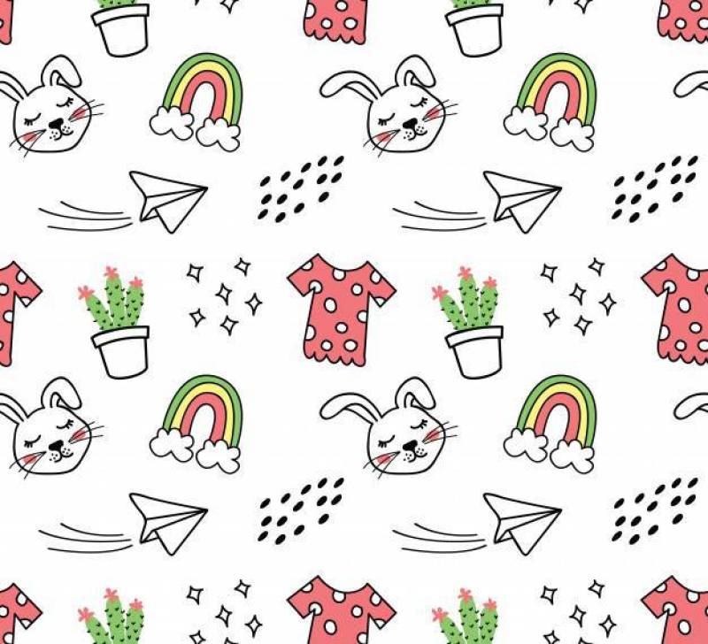 可爱的印花和图案设计