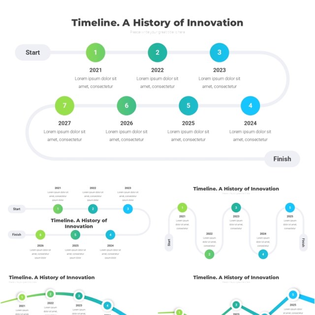 创新时间轴时间线PPT模板Timeline. A History of Innovation3