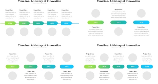 创新时间轴时间线PPT模板Timeline. A History of Innovation3