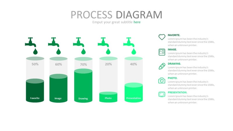 绿色流程图PPT图表-6