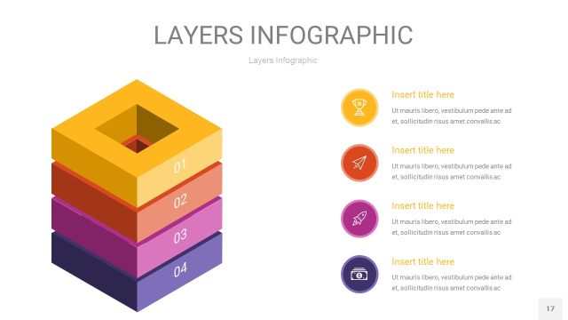 彩色3D分层PPT信息图17