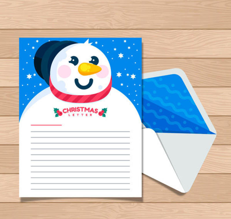 圣诞信纸和信封