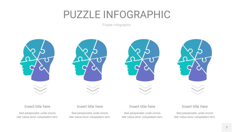 宝石绿拼图PPT图表7