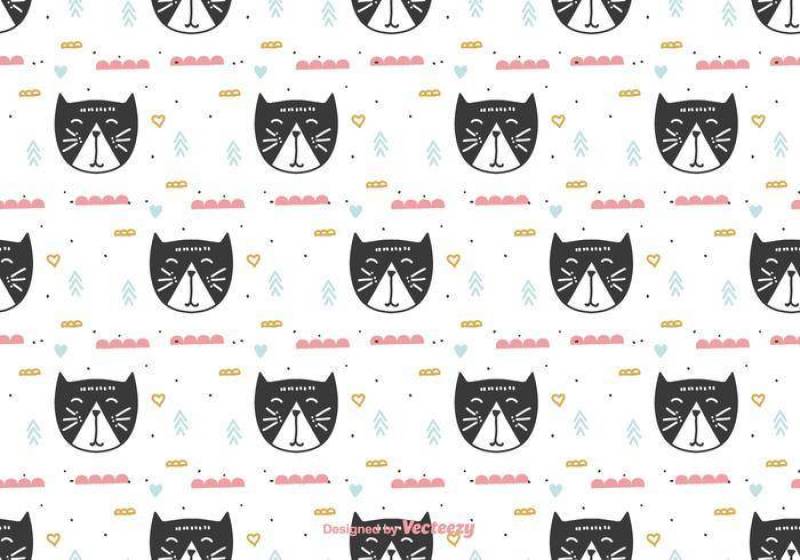 涂鸦猫图案
