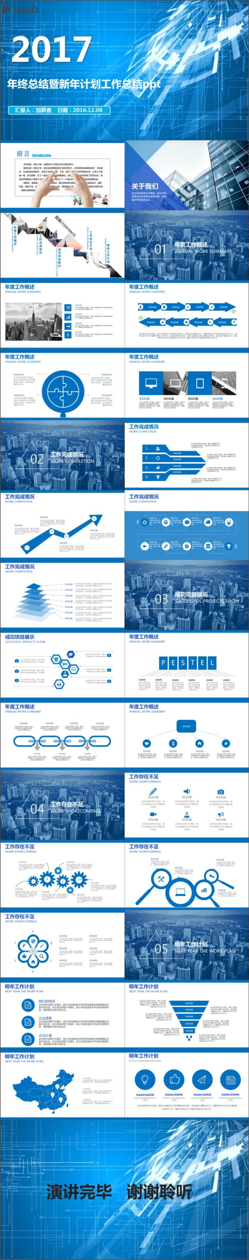 2017年终总结暨新年计划工作总结ppt