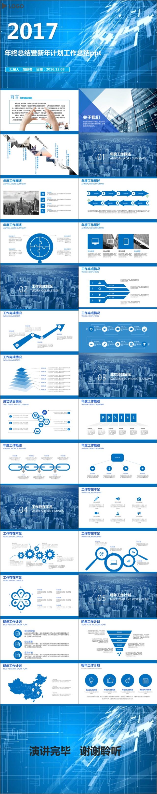 2017年终总结暨新年计划工作总结ppt