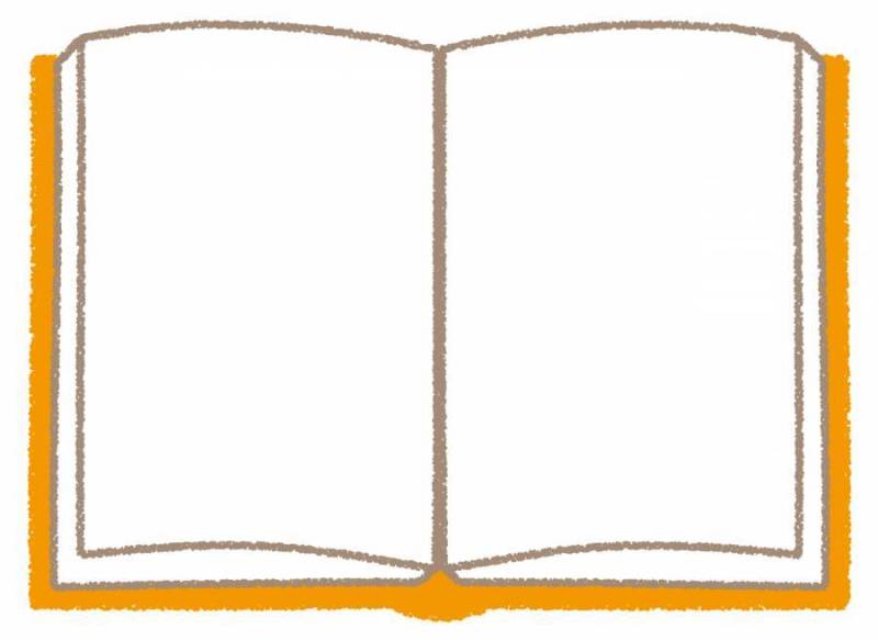 打开书_手绘_黄色