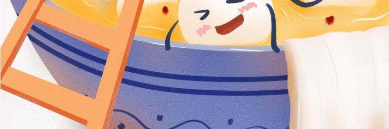 中国传统文化二十四节气冬至插画海报背景配图PSD竖版素材23