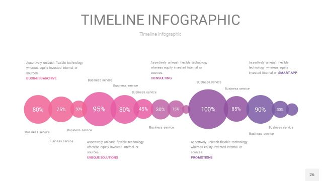 渐变粉色时间轴PPT信息图26