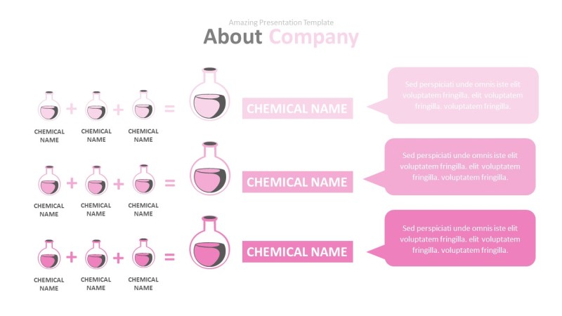 玫红色系商务PPT图表-17